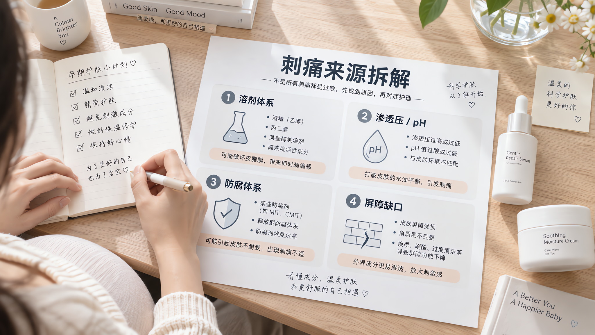 极简护肤更刺？多半不是活性，是“溶剂+渗透压”在作怪