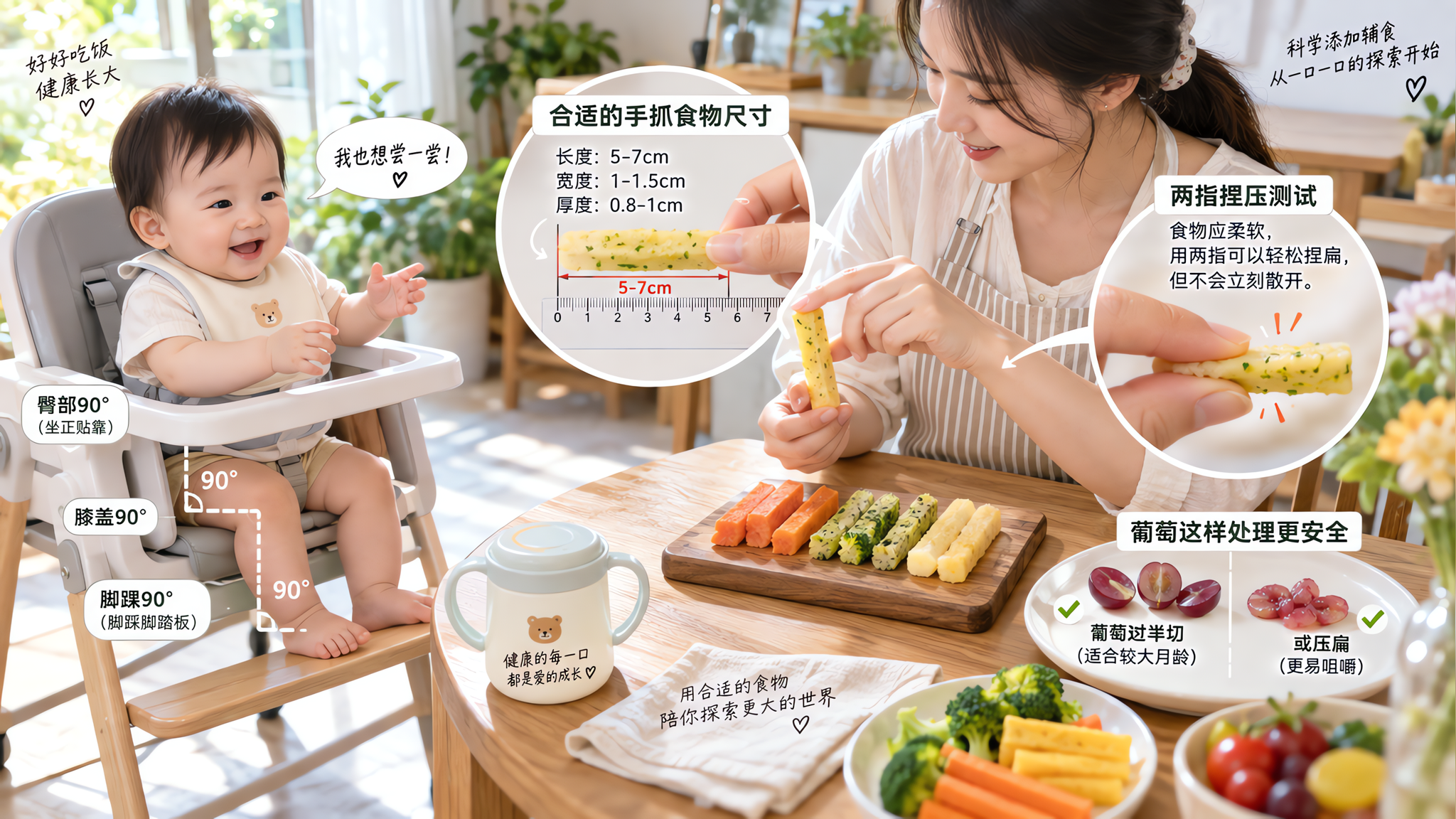 别再切成米粒了：BLW安全尺码一张表