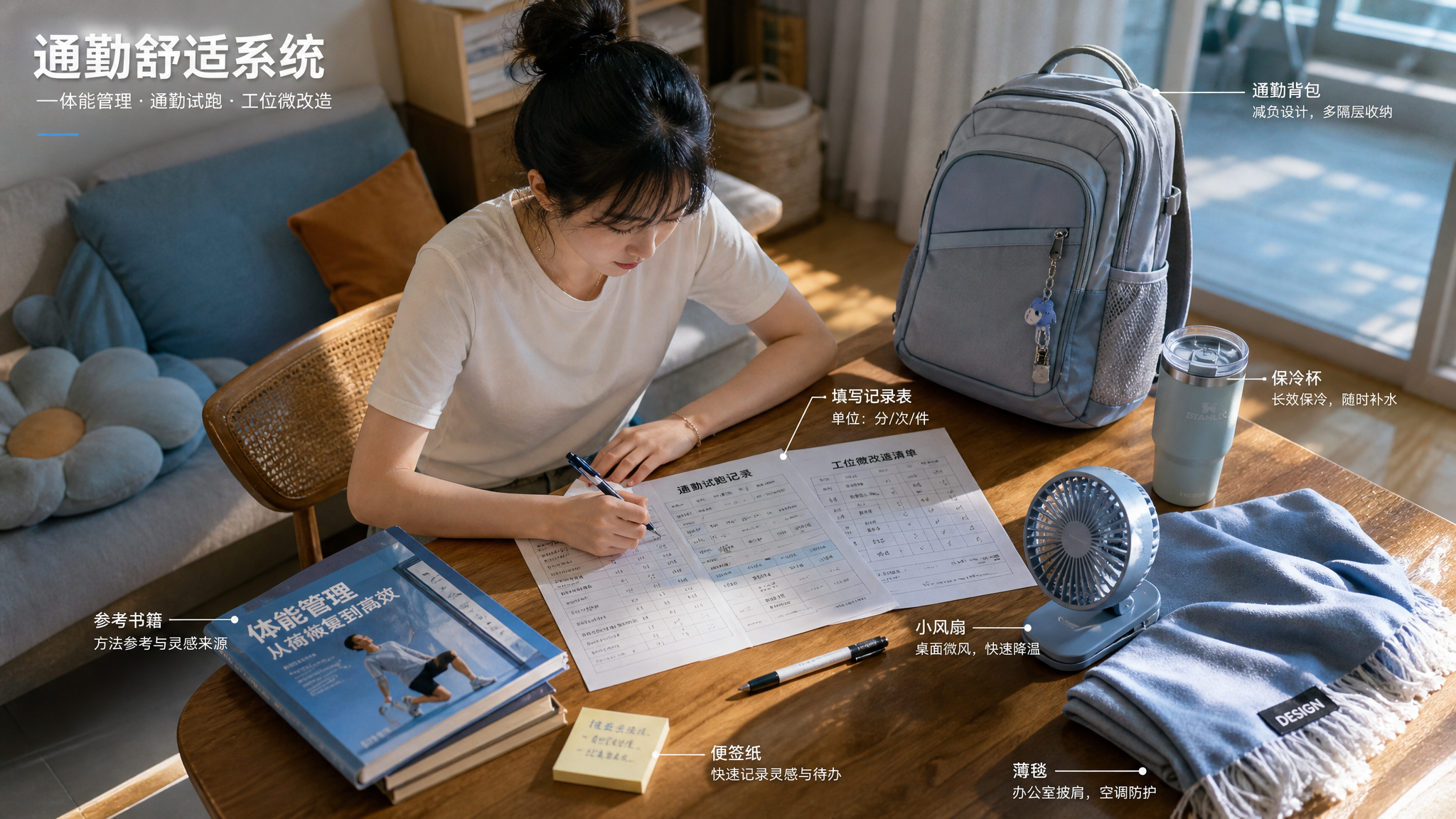 返岗前30天：体能预算表+通勤试跑+工位降温