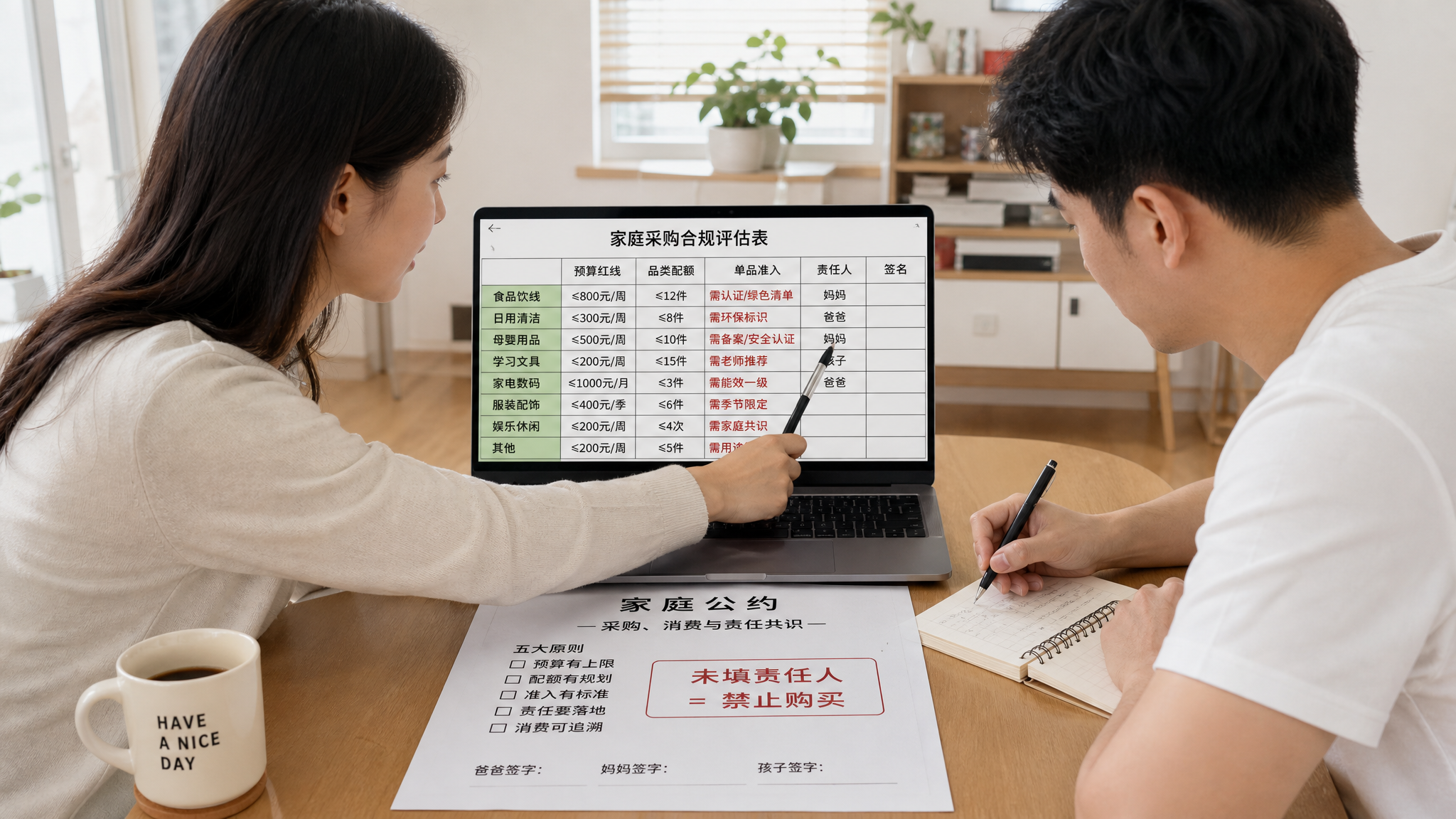 家庭购物不吵架的关键：每一单都要写责任人