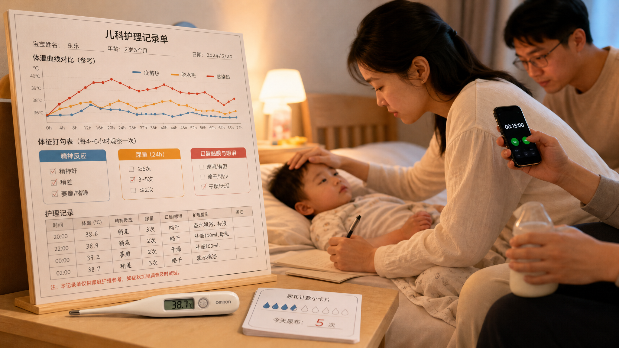 打完疫苗发热别急着退烧：先看3个体征分清疫苗热还是脱水热