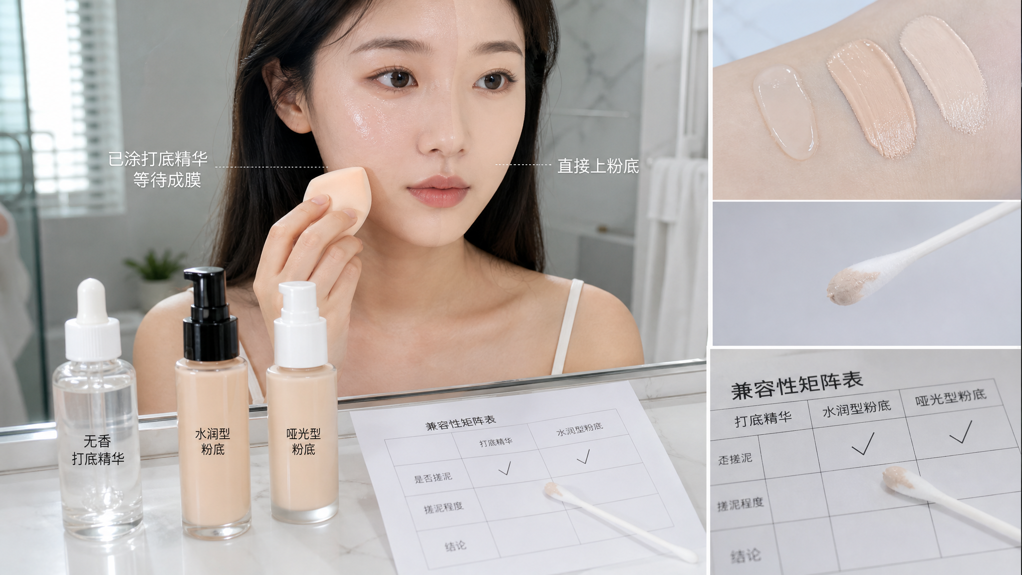 妆前不搓泥却一上粉底就起屑？问题多半在成膜