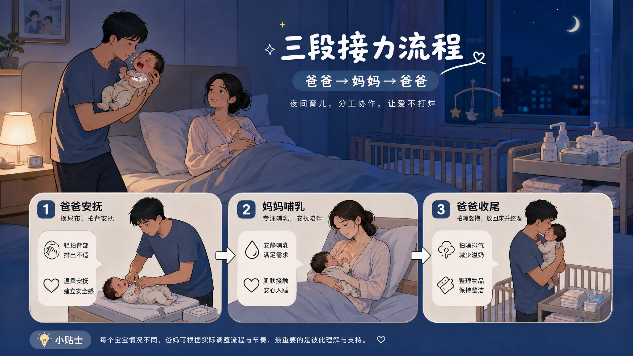 复工后夜奶总崩？试试夫妻接力让你少醒一大段
