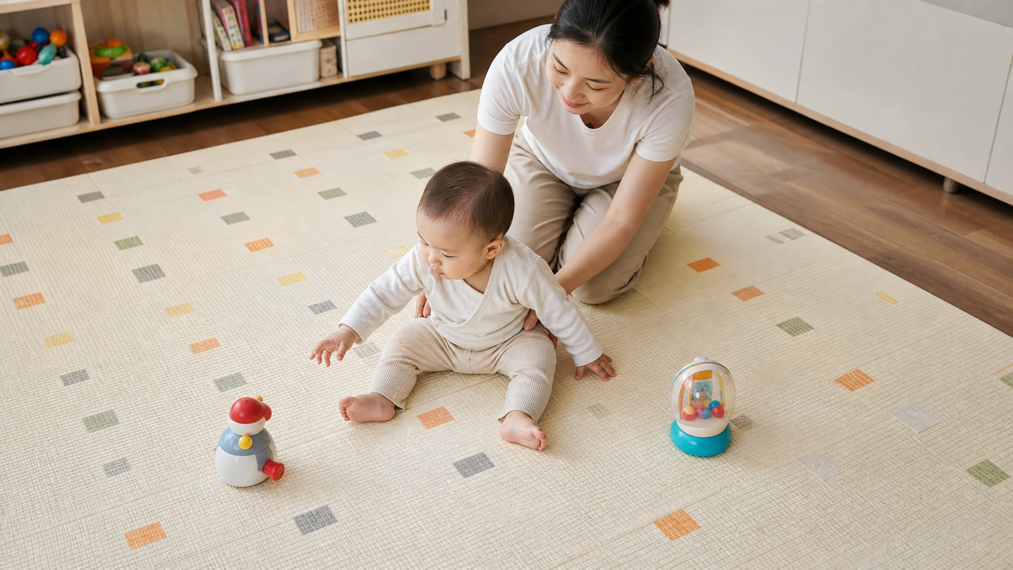 7-9个月独坐总倒？别再枕头围坐，练对这一步更稳